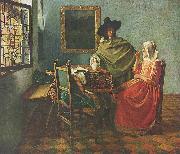 Johannes Vermeer The Wine Glass oil on canvas